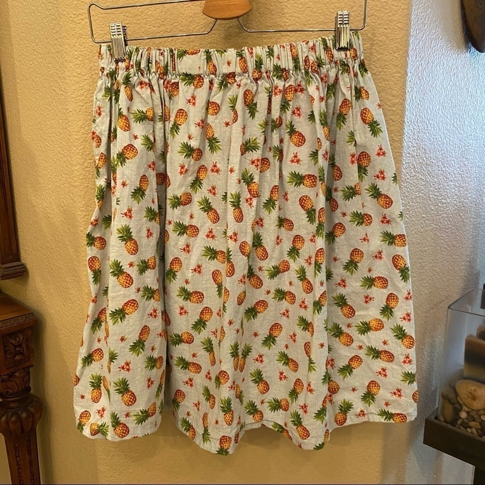 RETRO RUTHIE Pineapple Print Skirt Size S/M